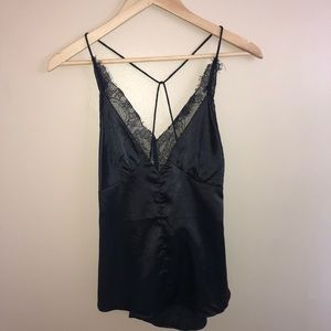 🆕 Black Silky Lace Tank
